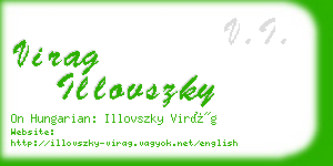 virag illovszky business card